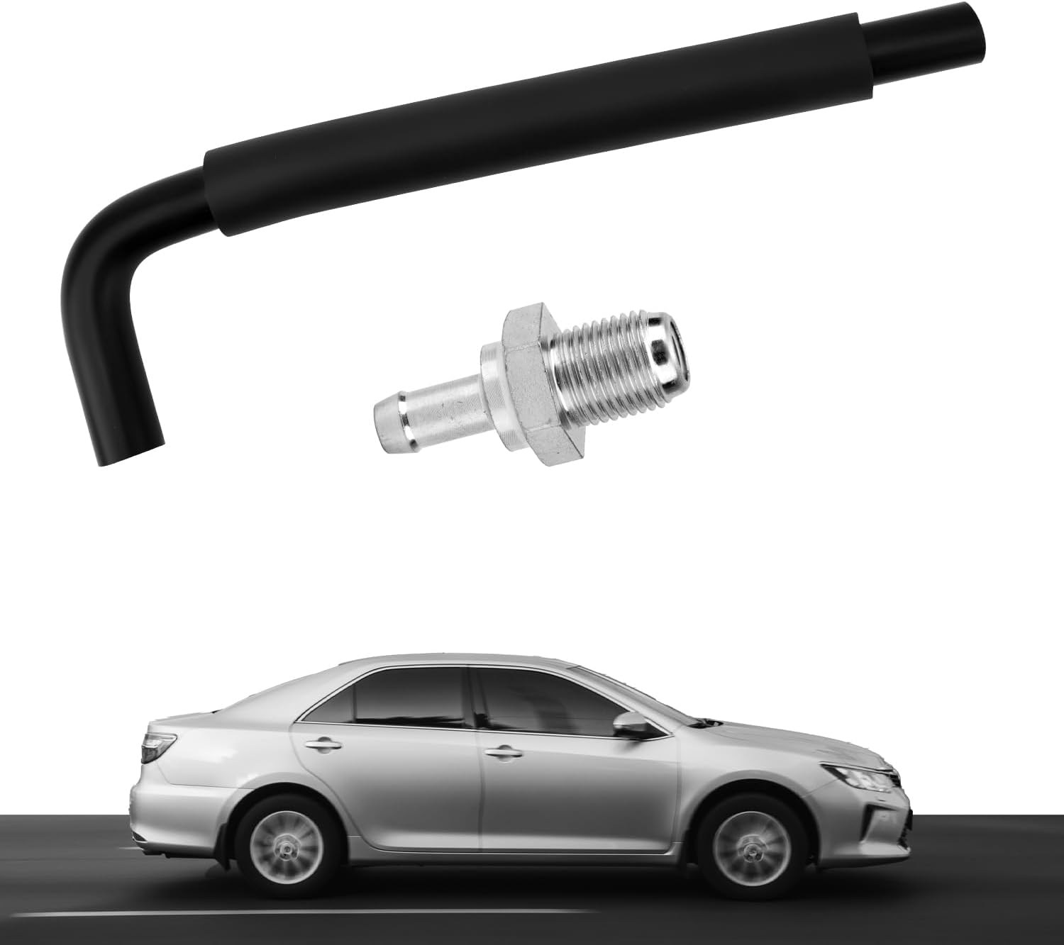 Engine PCV Valve and Hose Kit Accessories Compatible with Solara Matrix RAV4 TC XB Hs250H, Replacement Part # 12262-28021 Only for 2.4L 4CYL image number 4