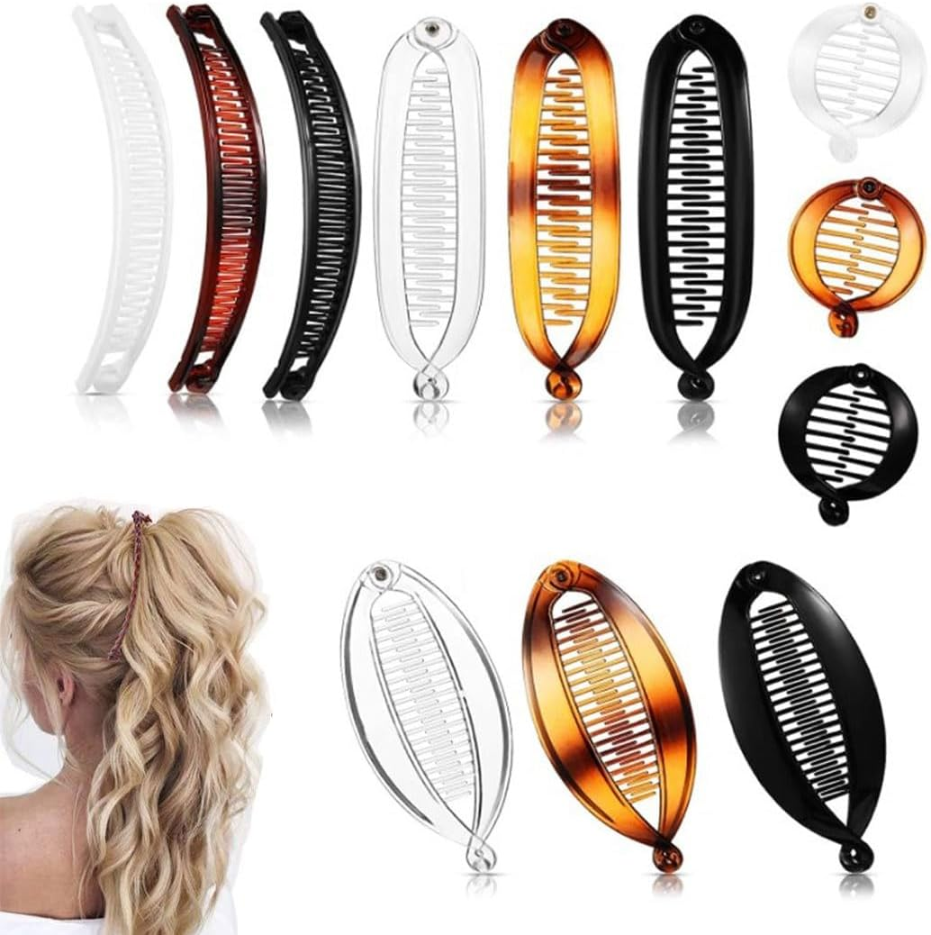 SCJJZ Hair Clips, Hair Clips, Banana Clip Set, Non-Slip Hair Twister, Lazy Hair Comb (Pack of 11) image number 5
