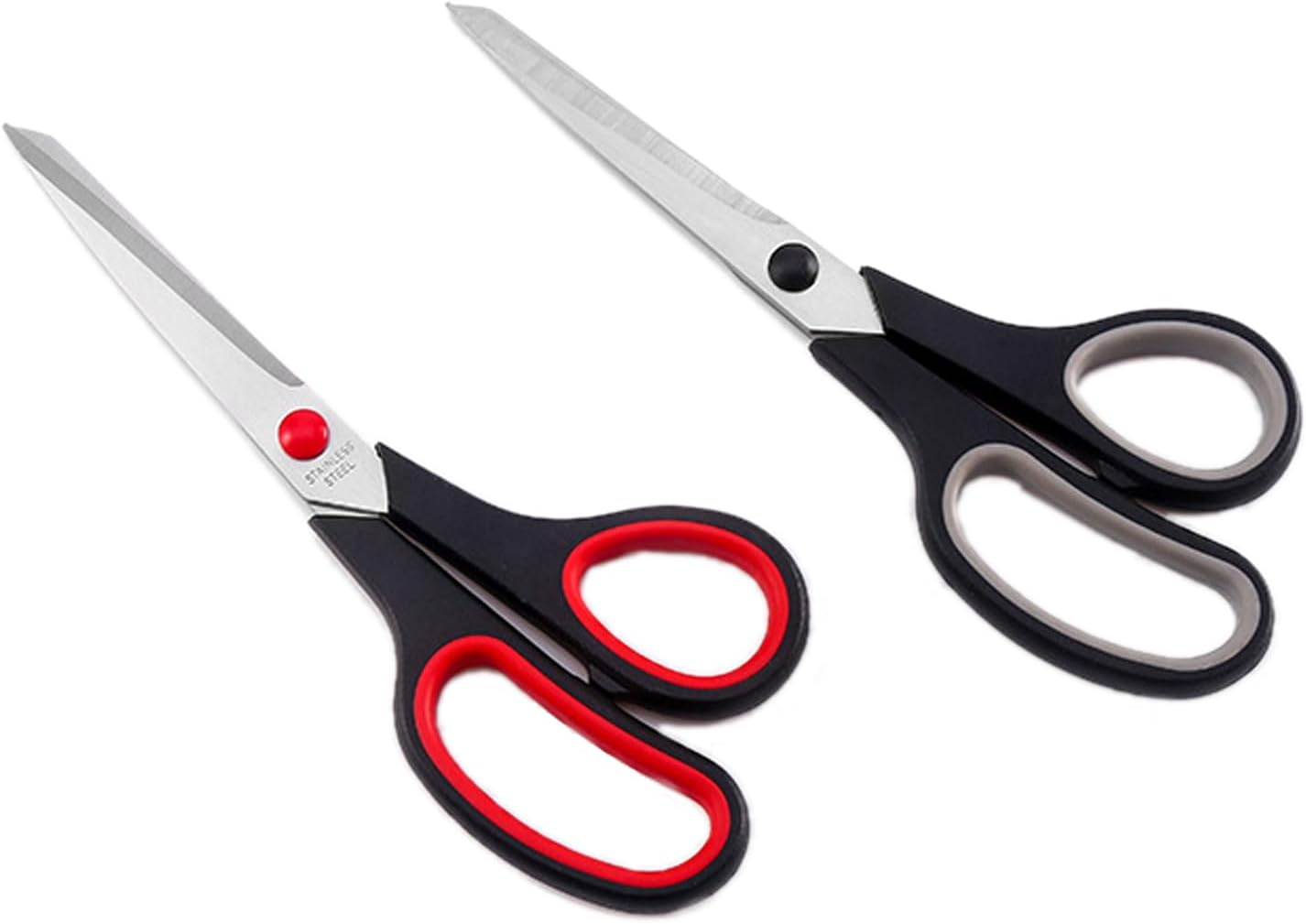 Beleeb 2 Pack Scissors 8.5" Stainless Steel, All Purpose Scissors for Office Kitchen Fiskars Fabric Craft Sewing, Ergonomic Handle image number 2