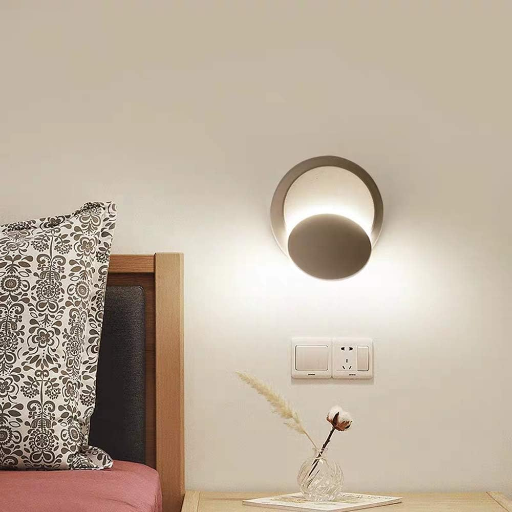 Modern Wall Light 5 W LED Wall Lamp with Adjustable Beam Angle Modern LED Ceiling Light Iron Lights Spotlight for Bedroom, Living Room, Corridor (White) image number 3
