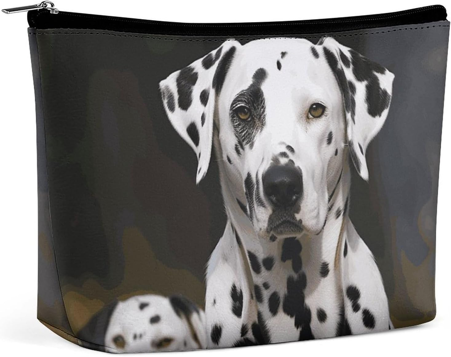 HEBVNJF Travel Makeup Bag Portable Cosmetic Bag Diving Hippo Makeup Storage Bag for Women/Girl, Dalmatian Dog, One Size image number 1