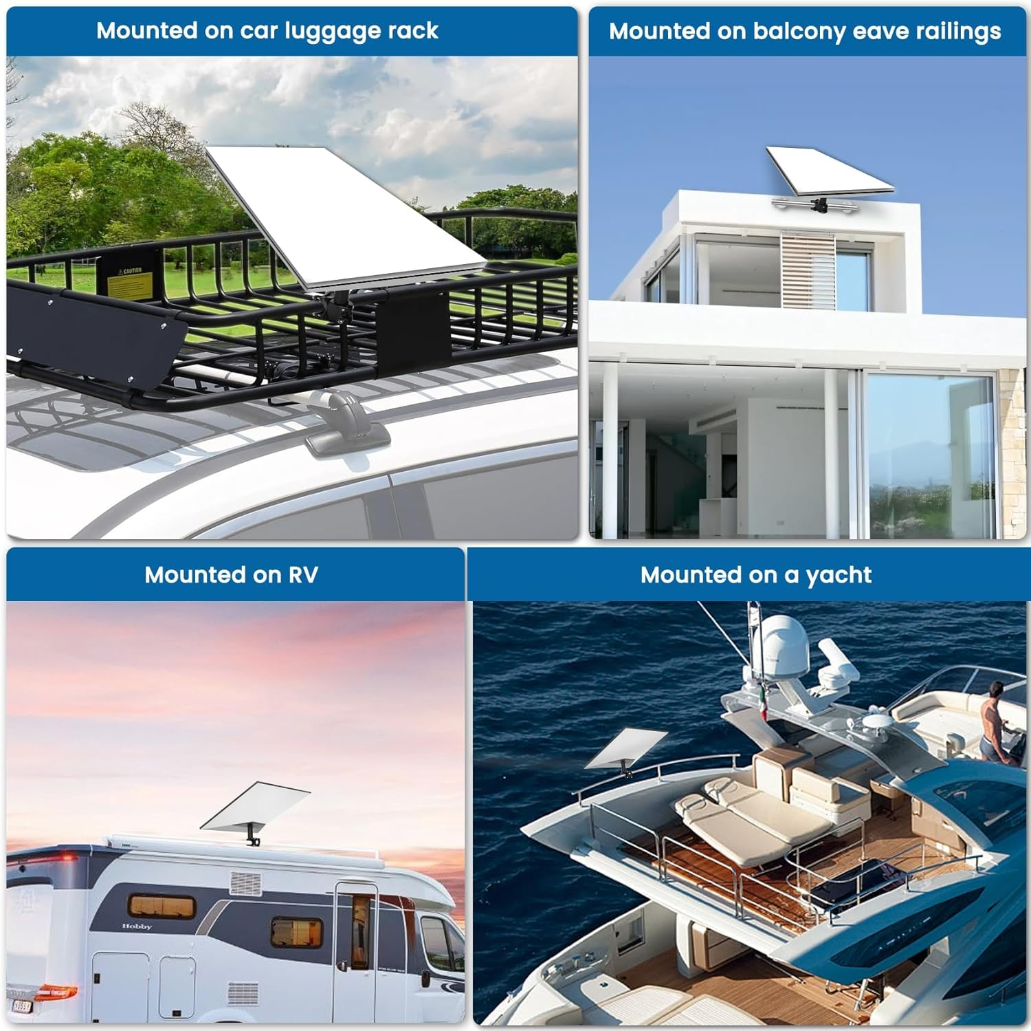 Starlink Gen 3 Roof Rack Mount, Load Capacity up to 200 Pounds, Starlink Gen 3 RV Ladder Mount, Suitable for Pipe Diameters of 0.8-1.17In, Starlink Gen 3 Mount, Suitable for Rvs, Any Horizontal Bar image number 5