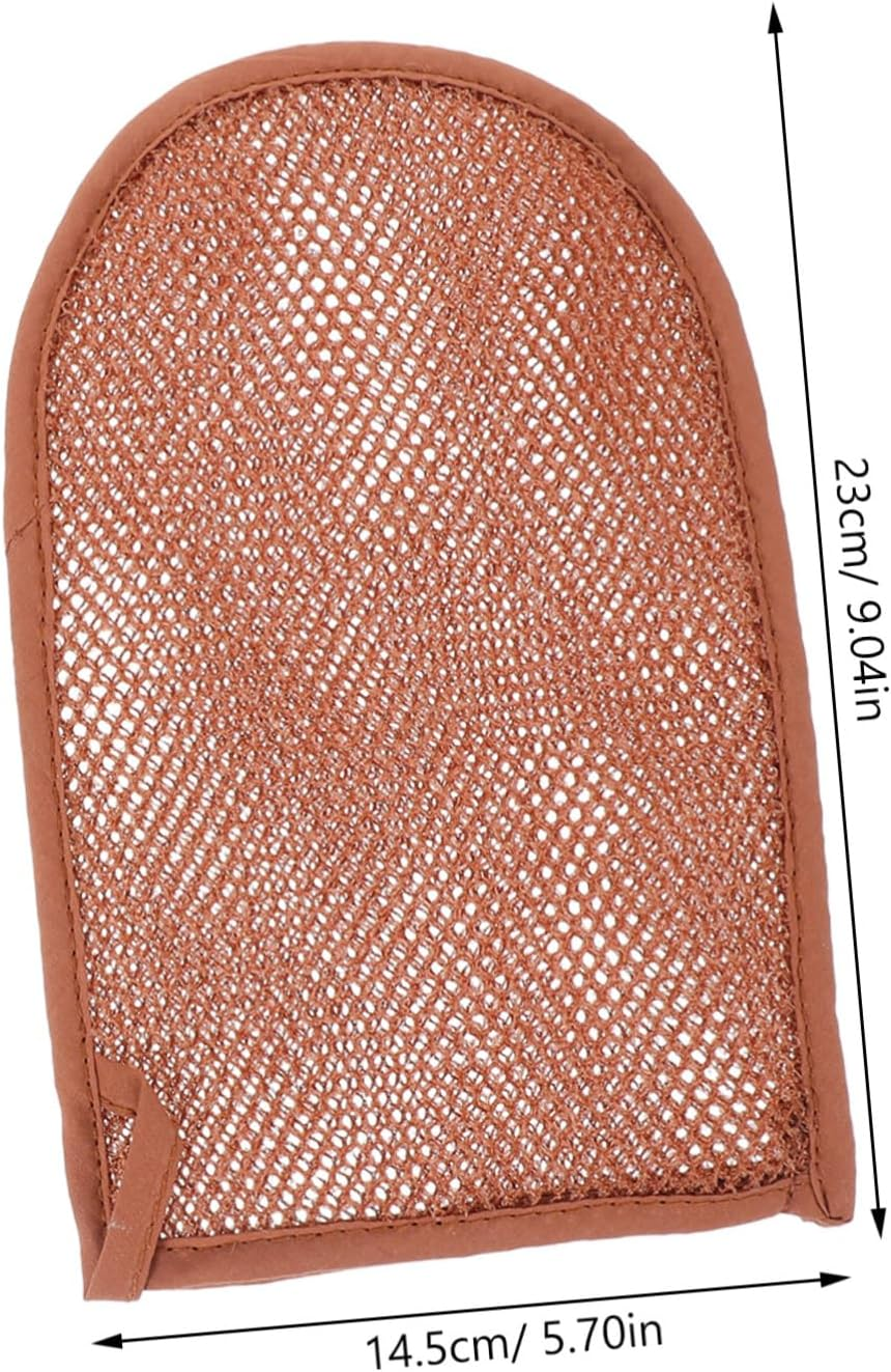 LIFKOME 2Pcs Exfoliating Gloves for Shower Scrubber Mitts Deep Exfoliating Mittens for Body Care Comfortable Bathing Suitable for Home Travel Use