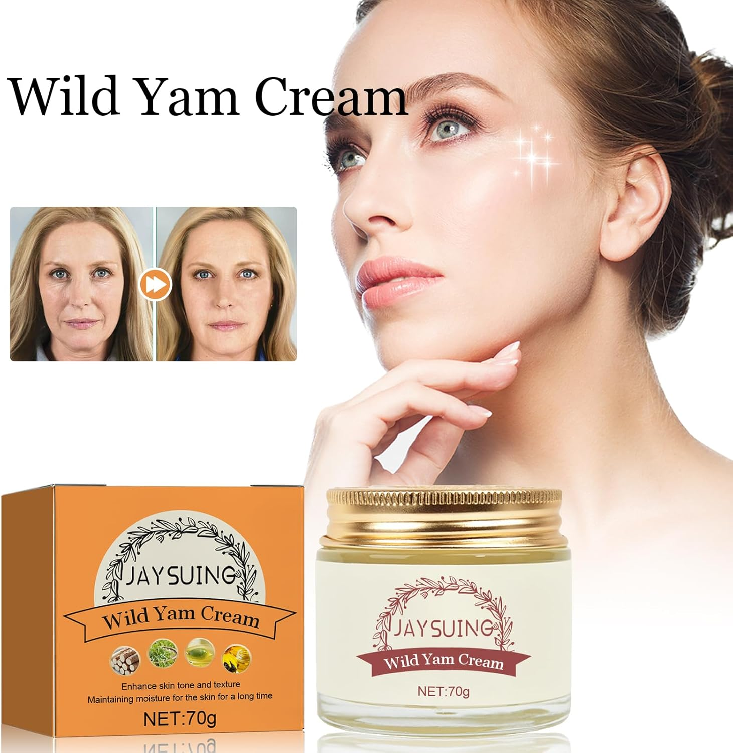 Wild Yam Cream, Enriched Wild Yam Cream Organic, Wild Yam Cream Organic for Hormone Balance for All Skin Types image number 2