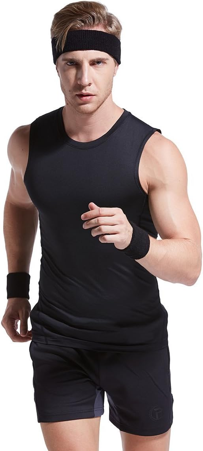 Hoter Thick Solid Color Sweatband Set(1 Headband + 2 Wristbands) - Grey image number 3