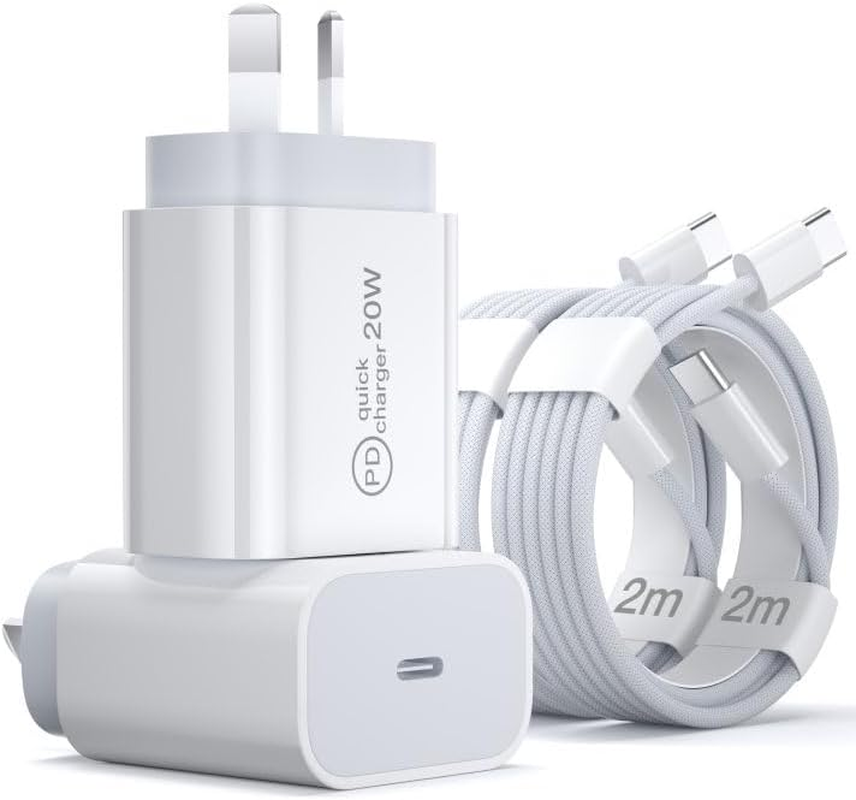 For Iphone 17/16E Charger Block with Cable - 20W   Fast Charger USB C Wall Charger Block with Braided Type C Cord for I Phone Air/17 Pro Max/16/15/Ipad Pro/Samsung S25/S24 Ultra image number 6