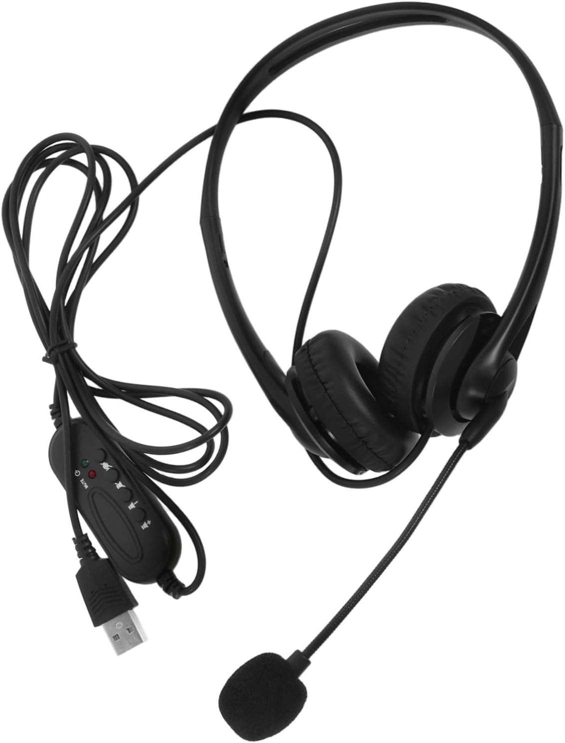 FUNNETOYU USB Headset with Microphone for Office Pc Call Center Comfortable Wired Headphones for Online Training, Meeting, and Computer Use for Business Professionals image number 5