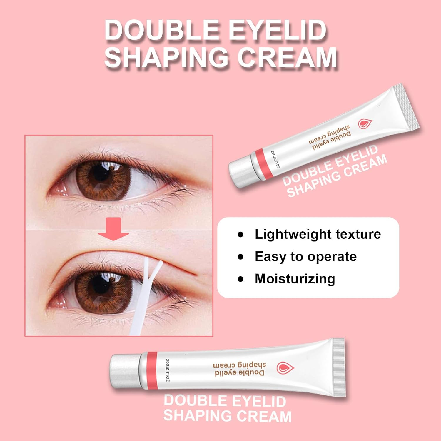 Eyelid Lifting Cream, Double Eyelid Shaping Cream, Instant Eye Lift for Hooded Eyes, Long-Lasting Waterproof Invisible Finish, Quick-Drying Natural Look, Tightening & Hydrating Eye Care (3Pcs) - 3Pcs image number 6