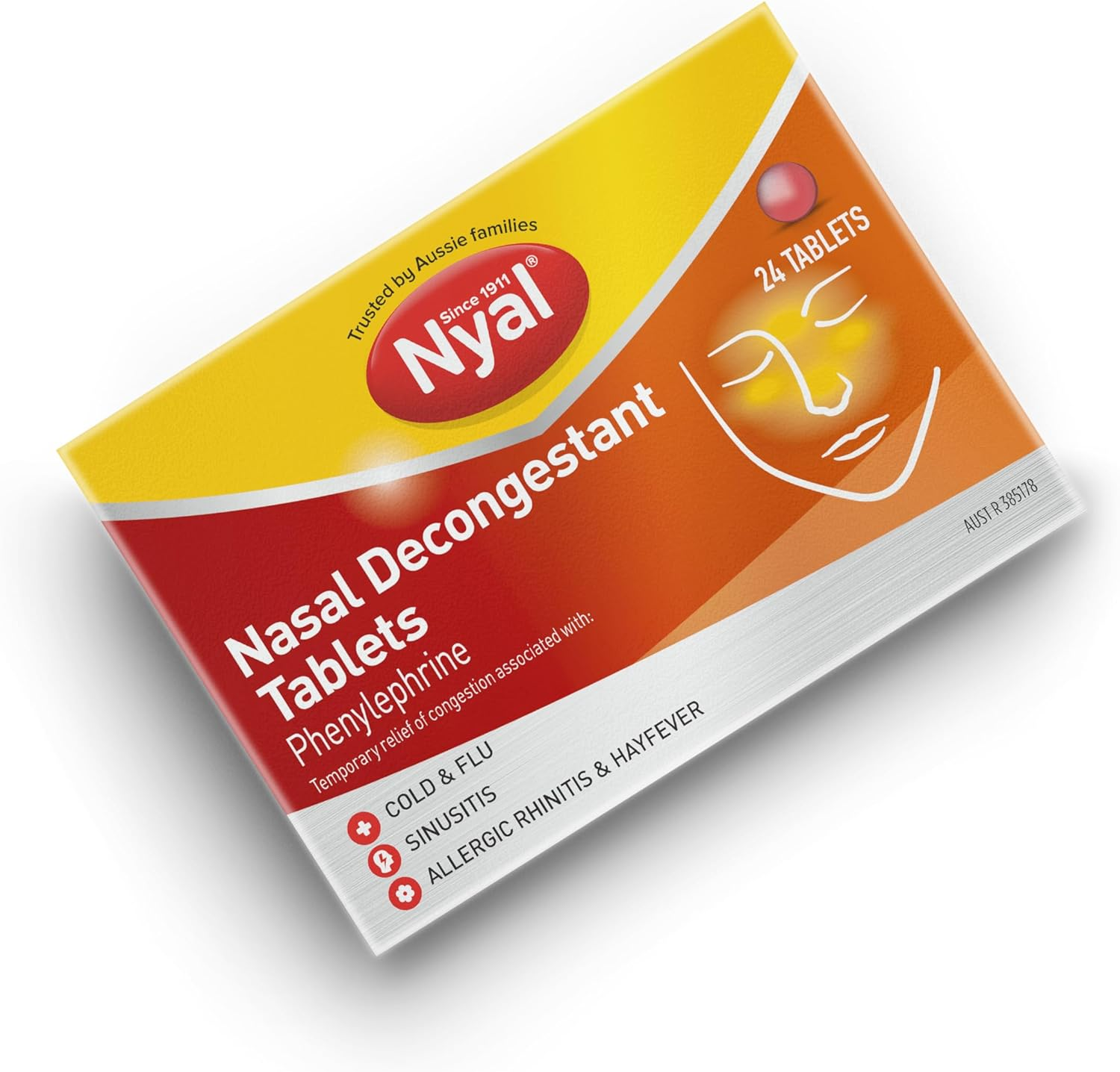 Nyal Nasal Decongestant Tablets (Pack of 24) image number 2