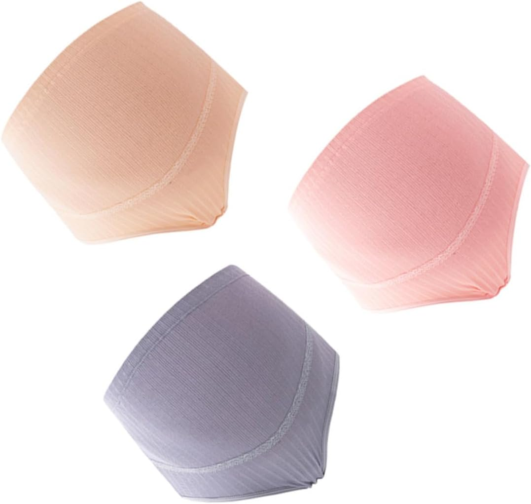 3Pcs High Waist Maternity Underwear Cotton Adjustable for Pregnant Women Tummy Control Underwear image number 4