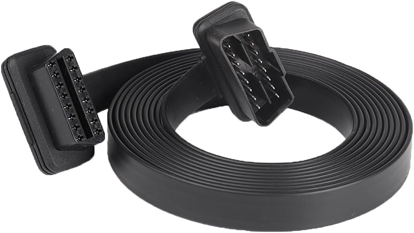 1Ft/30Cm OBD 2 OBD II 16 Pin Car Male to Female Extension Cable Diagnostic Extender image number 1