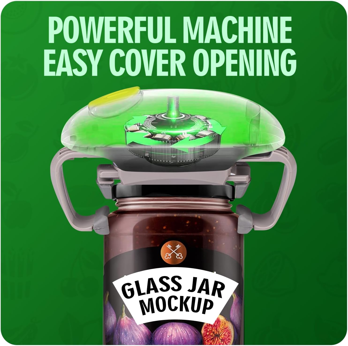 YUET Electric Jar Opener - Portable, Strong, and Hands-Free Automatic Opener for New Sealed Jars - Kitchen Gadget Tool with Large Push Button and Sharp Edge-Free Design (White) - White image number 2