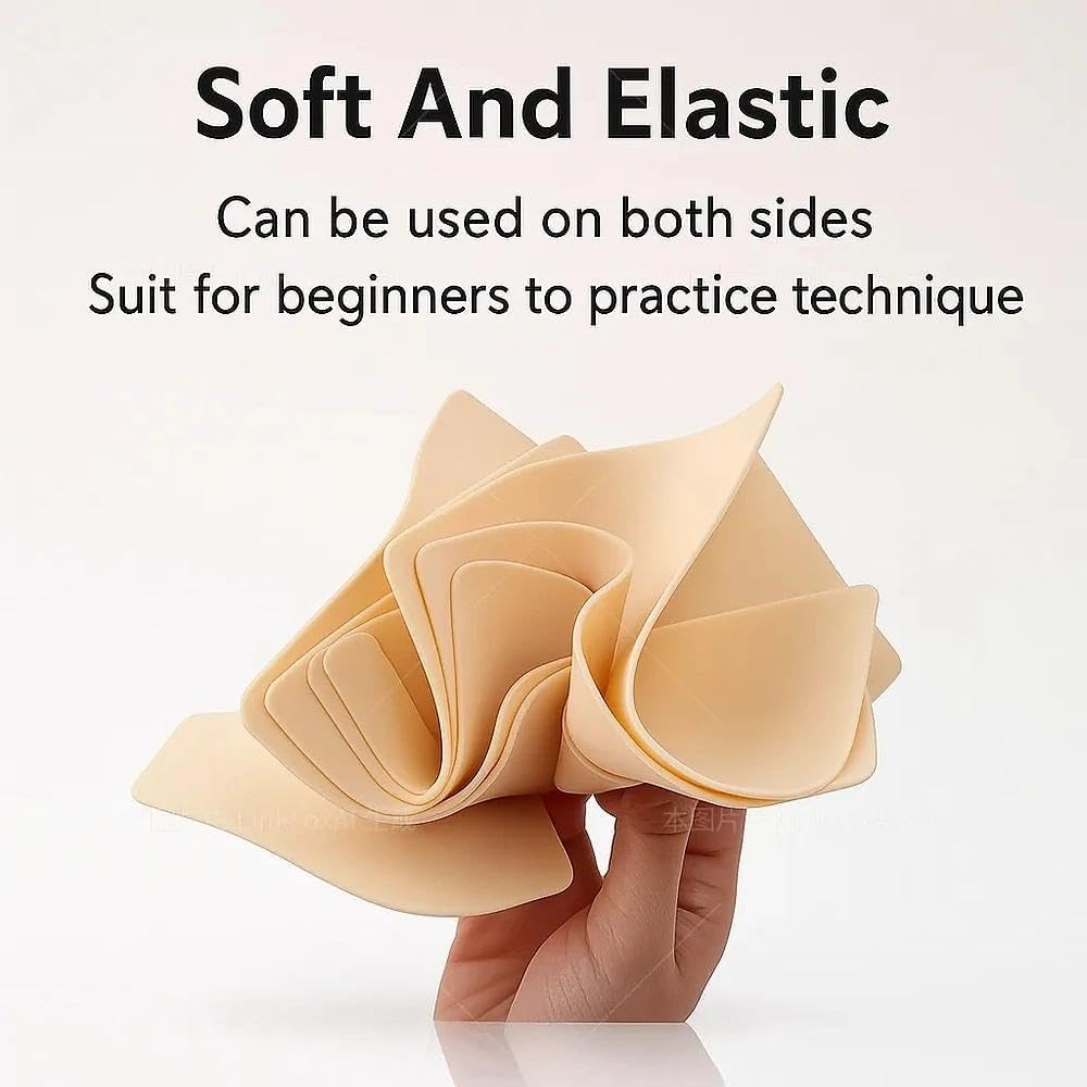 CRFY Tattoo Practice Skin with Transfer Paper &ndash; 10PCS Fake Skin (7.4&times;5.6 Inch) and 30PCS Transfer Stencil Paper Kit for Beginners & Professionals image number 3