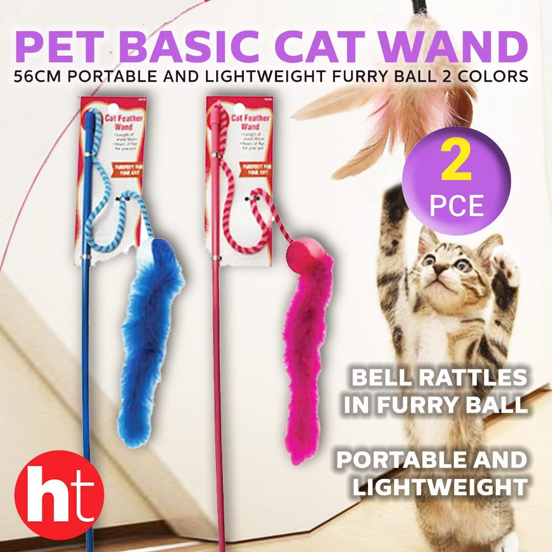 [2PCE] Pet Basic Original Interactive Cat Wand Toy for Playful and Stimulating Playtime, Engage Your Feline Friend image number 2
