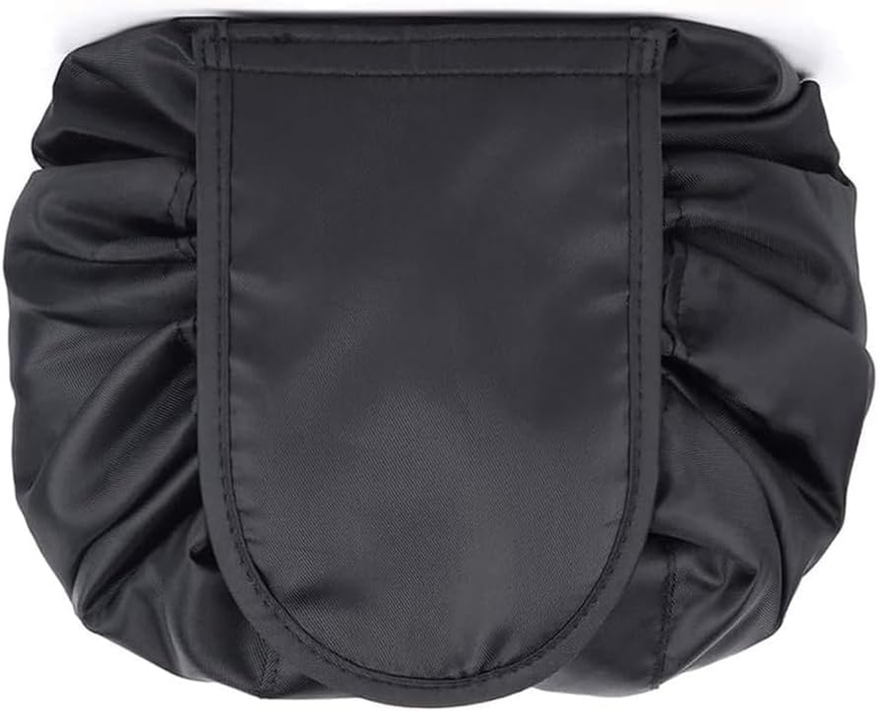 Large Capacity Lazy Makeup Toiletry Bag Drawstring Portable Travel Casual Waterproof Quick Pack Makeup Storage Bag,Cosmetic Bag Printing Drawstring Makeup Storage Bag Drawstring Cosmetic Bag (Pink)