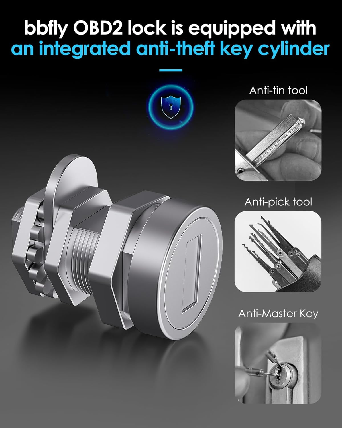OBD Lock, Bbfly-K02 ODB Port Locking Tool, Car OBD2 Protector Device (K02) image number 5