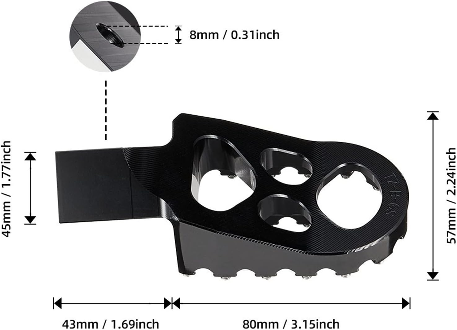 Motorcycle Foot Pegs Footrest for R1200GS for Adventure F800GS F750GS 2013-2015 Foot Pedals Billet Wide Black Accessories image number 1