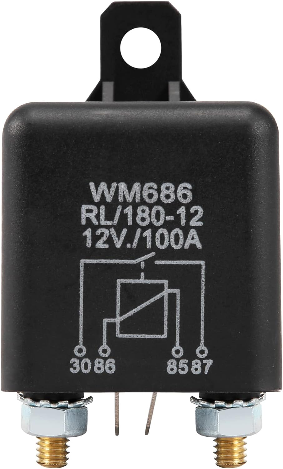 Ceahoify 12V 100Amp 4-Pin Heavy Duty On/Off Switch Split Charge Relay for Auto Boat Van Black image number 3