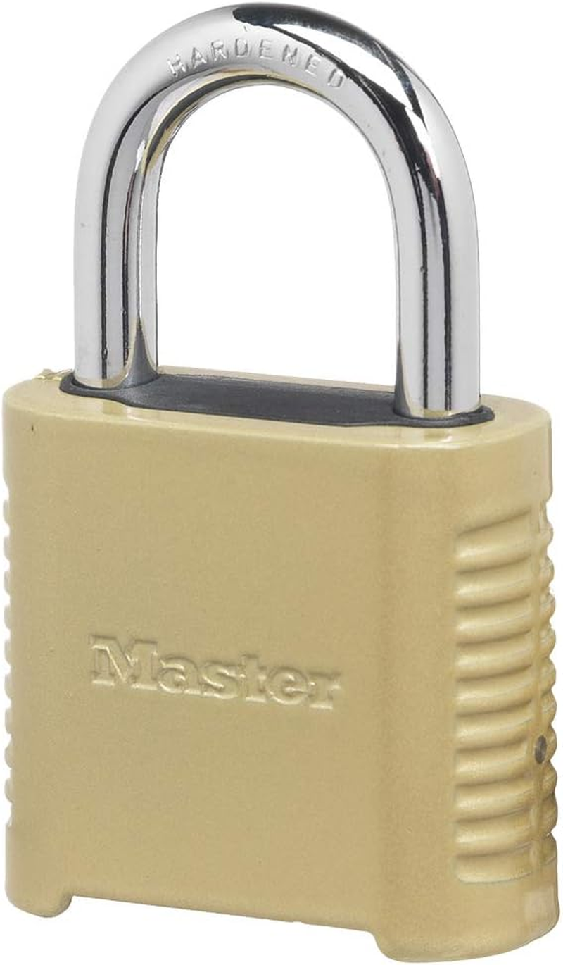 Master Lock 875D Heavy Duty Outdoor Combination Lock, 2 In. Wide, Brass Finish image number 5