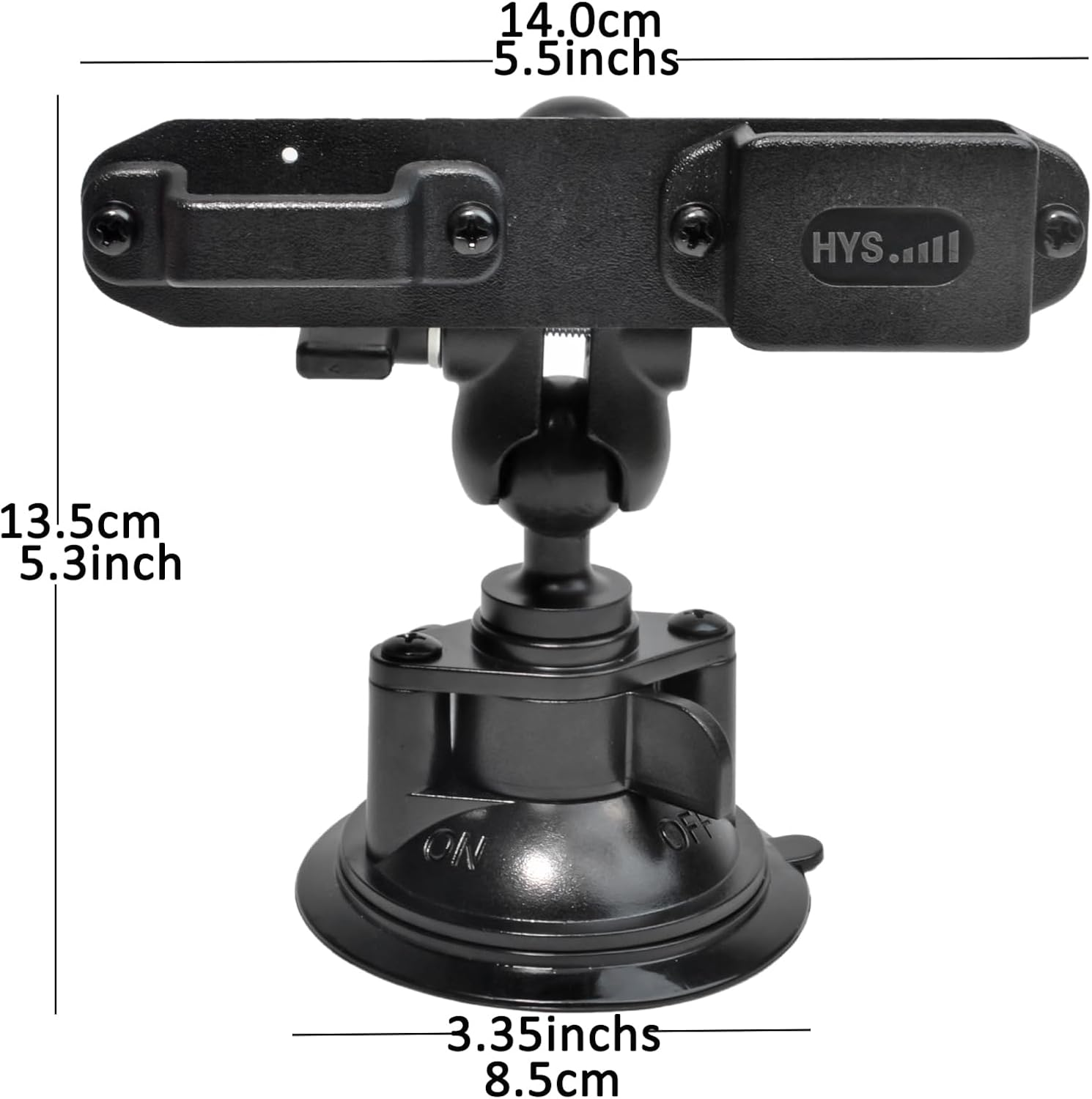 HYS Car Suction Cup - Dashboard and Windshield Walkie Talkie Belt Clip Mount for Car Holder Mount/Mic Holder for Anytone Baofeng Icom Kenwood Yaesu Wouxon Amateur Radio HT &Speaker Microphone image number 1