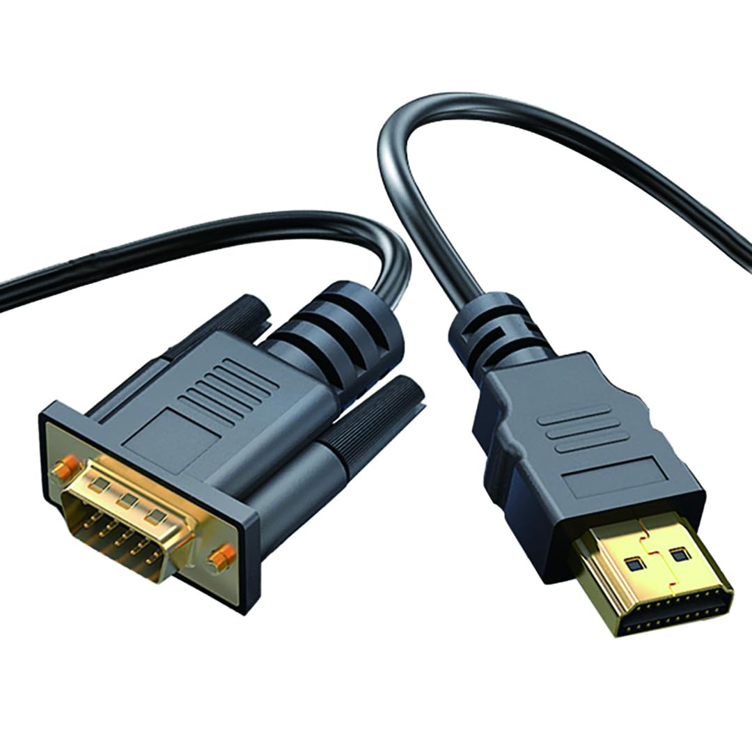 HDMI to VGA Cable Uni-Directional HDMI Computer to VGA Monitor Cables Male to Male for Desktop, Laptop, PC, Monitor, Projector, HDTV and More (10M) image number 5