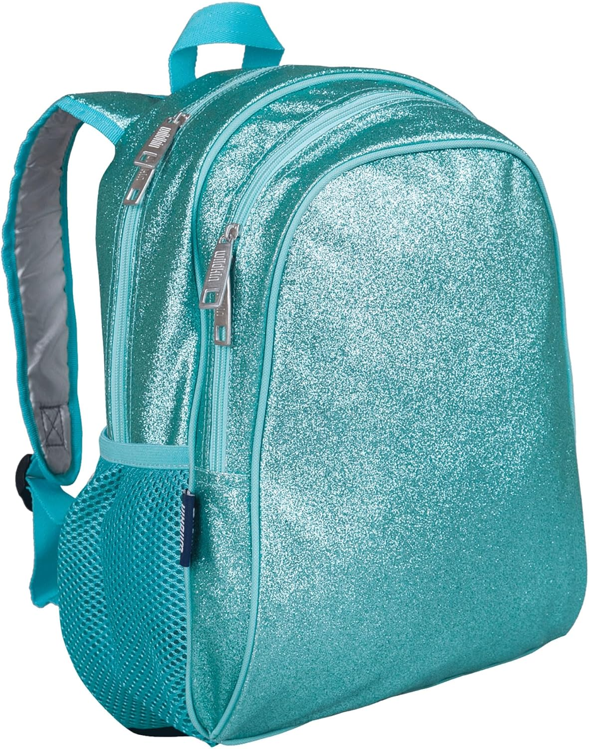 Wildkin Kids 15 Inch Backpack for Boys and Girls, Perfect Size for Preschool, Kindergarten and Elementary School, 600-Denier Polyester Fabric Backpacks, Bpa-Free, (Blue Glitter)