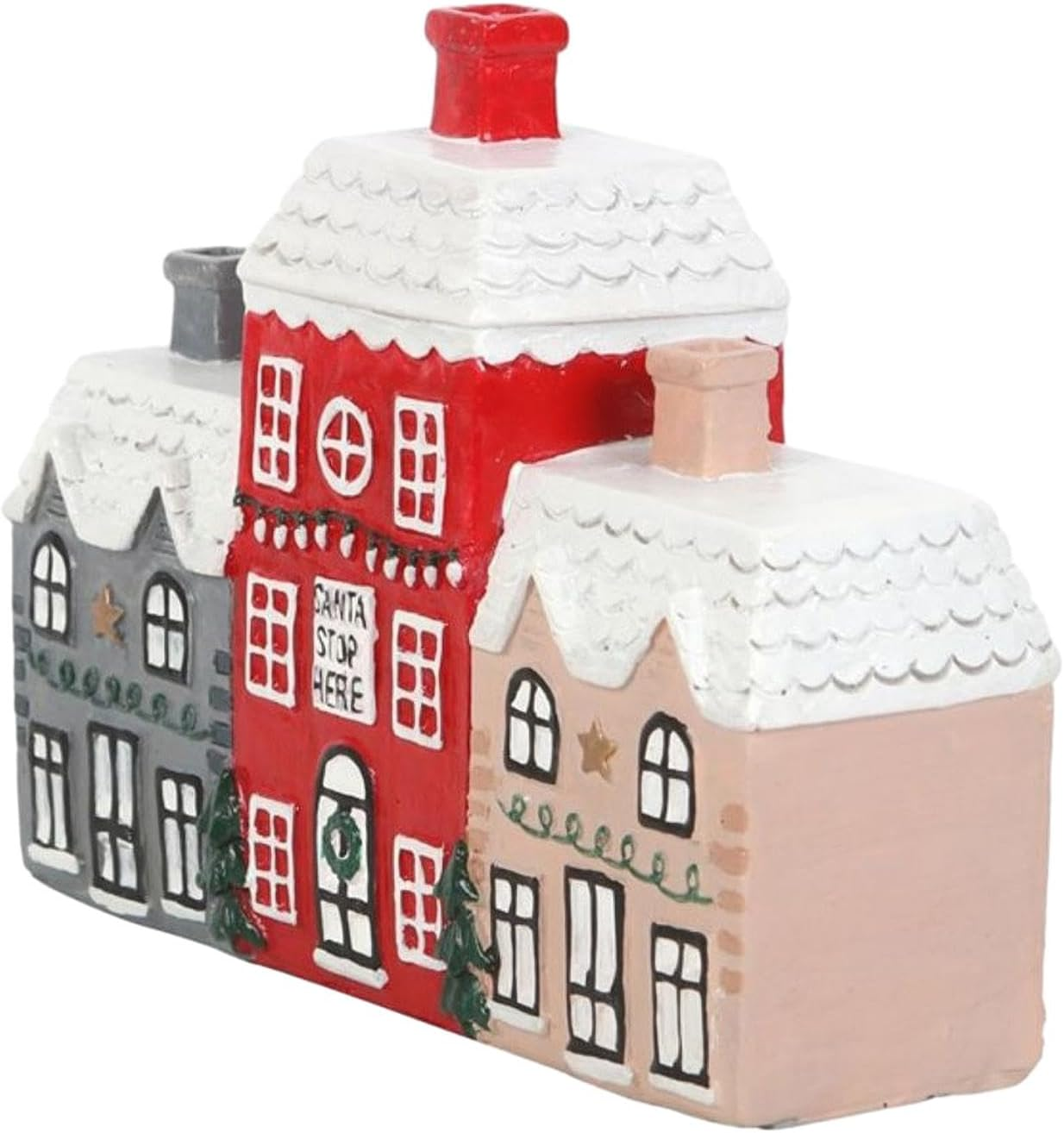 Cabin Incense Burner - Resin House Incense Holder,Winter Log Cabin Incense Burner, Resin Incense Burner, Red House Christmas, Cute, Festive Decor image number 6