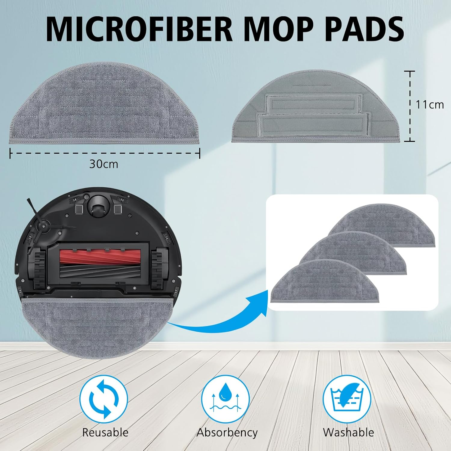 YBVABE S8 Pro Untra Accessories 36 Pack Kit for Roborock S8 Pro Ultra /S8 Docking (Not for S8 Maxv Ultra) 4 Roller Main Brush, 2Self-Cleaning Brush, 6 Filter, 6 Side Brush, 9 Mop Cloth, 6 Dust Bags image number 1