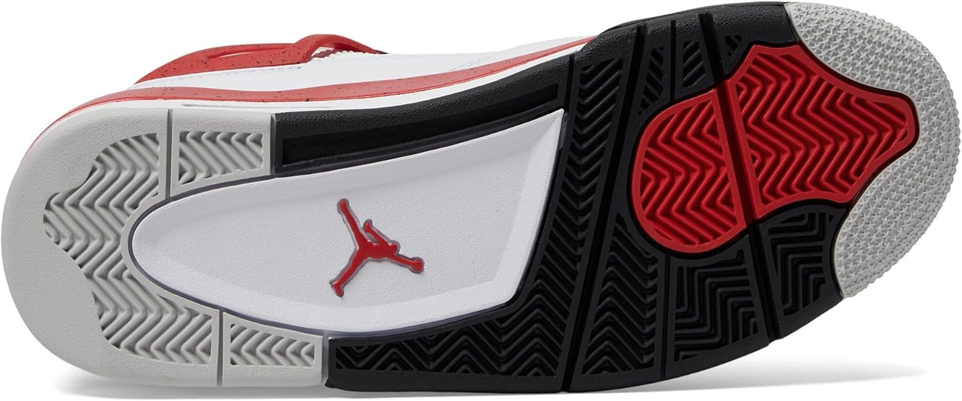 Jordan Boy'S Air 4 Retro (Big Kid) White/Fire Red/Black/Neutral Grey 5.5 Big Kid M image number 4