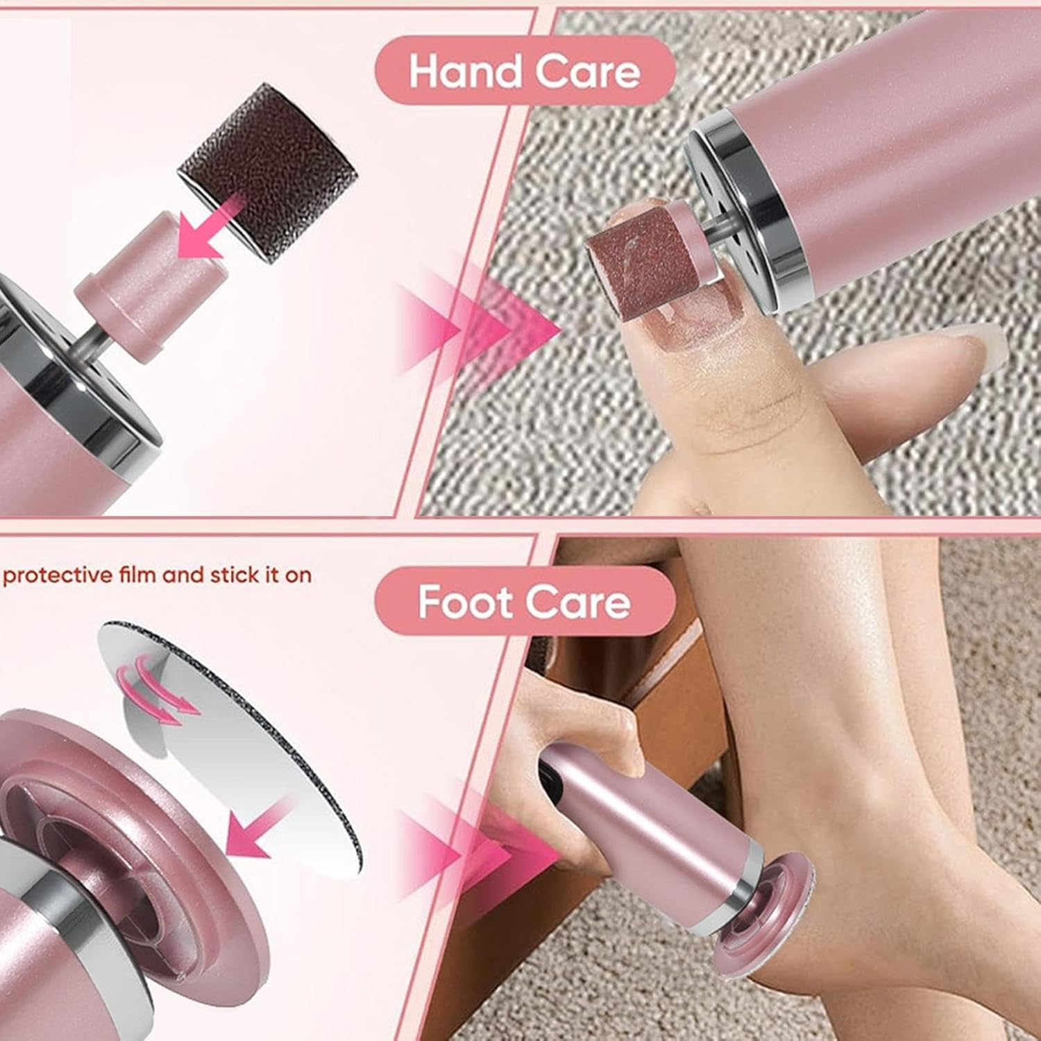 Hard Skin Remover Device - Electric Callus Remover, 6 Speed Dead Skin Heel File, Rechargeable Foot Scrubber | Pedicure Tool for Men Women Elderly, Foot Exfoliator, Foot Scraper, Foot Care Device image number 5