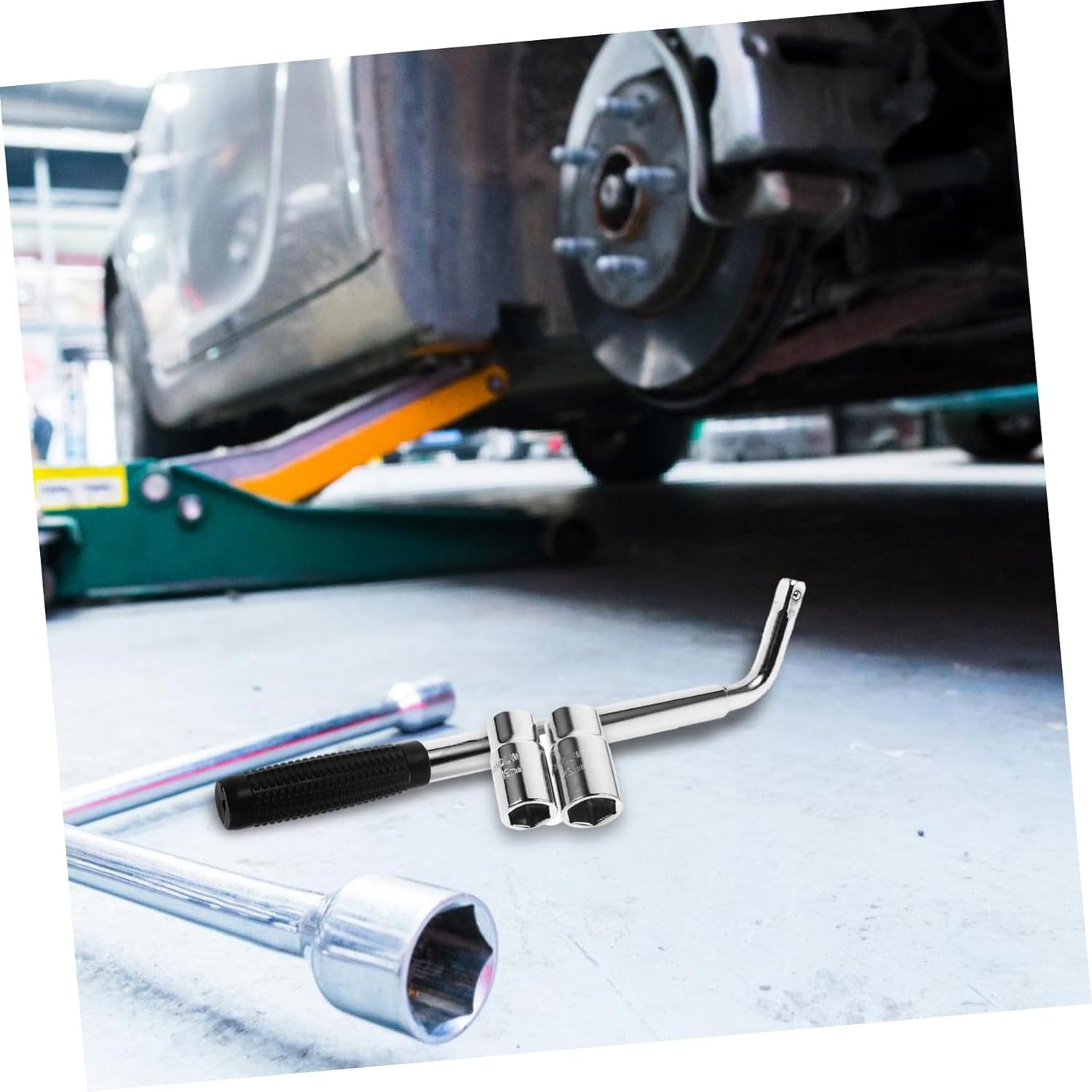 VINTORKY Accessories Set Hydraulic Handle Tire Wheel Lug Wrench Scissor Pole Automotive Repair Silver