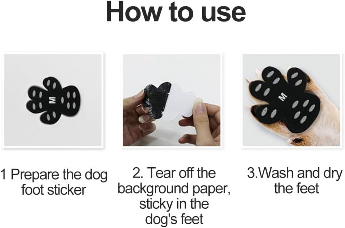 Non-Slip Paw Protection for Dogs, Non-Slip Floor Mats for Dogs for Indoor Use, Non-Slip Paw Plasters for Dogs, Dog Socks Anti-Slip Improve Your Dog'S Grip, Pack of 4 image number 5