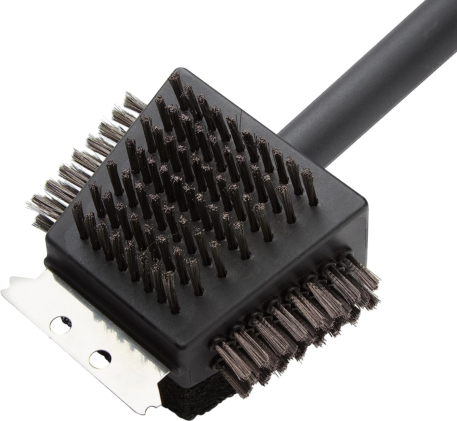 Cuisinart CCB-4125 4-In-1 Grill Cleaning Brush with Stainless Steel Wire Bristles - Scour Pad - Grill Scraper - 13" Handle Length image number 3