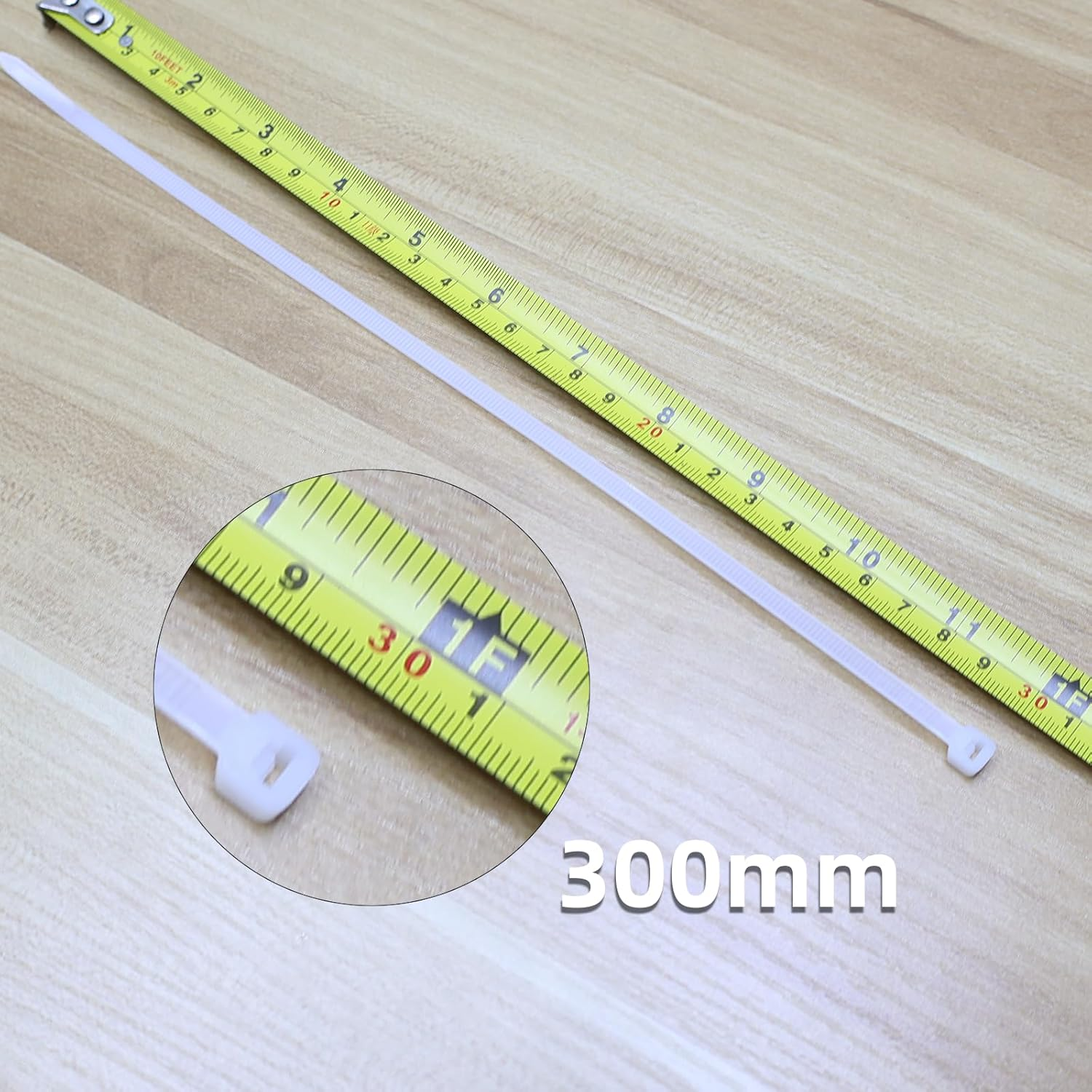 YAMXIN Cable Ties White 300Mm X 4.8Mm Pack of 250 Self Locking Cable Ties for Cable Management, Gardening and Electrical Installation image number 3