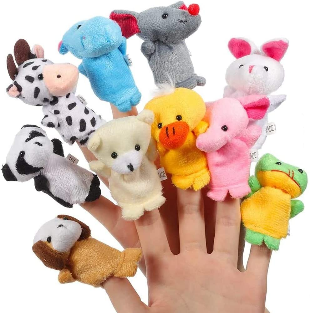 Animal Finger Puppets Set (10PCS), Velvet Animal Finger Puppets for Toddlers, Velvet Cute Cartoon Hand Animals Style Educational Toys Cloth Velvet Puppets Doll Mini Animals Zoo Babies Storytime Toy image number 6