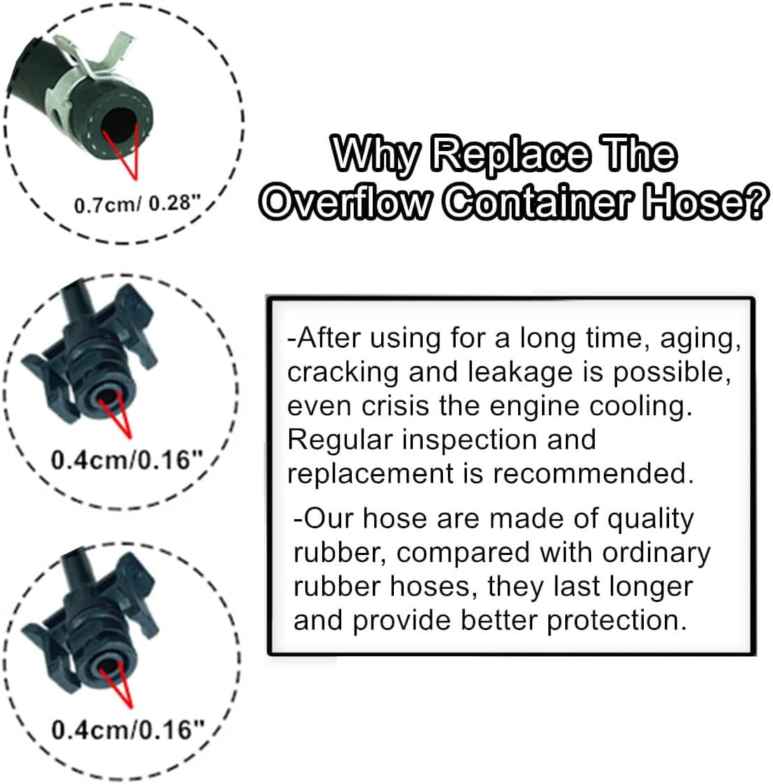 Ford Focus 2.0L L4 2012-2018 Engine Coolant Reservoir Hose, Overflow Container Replace Number BV618K012KF CV6Z-8K012-K image number 4