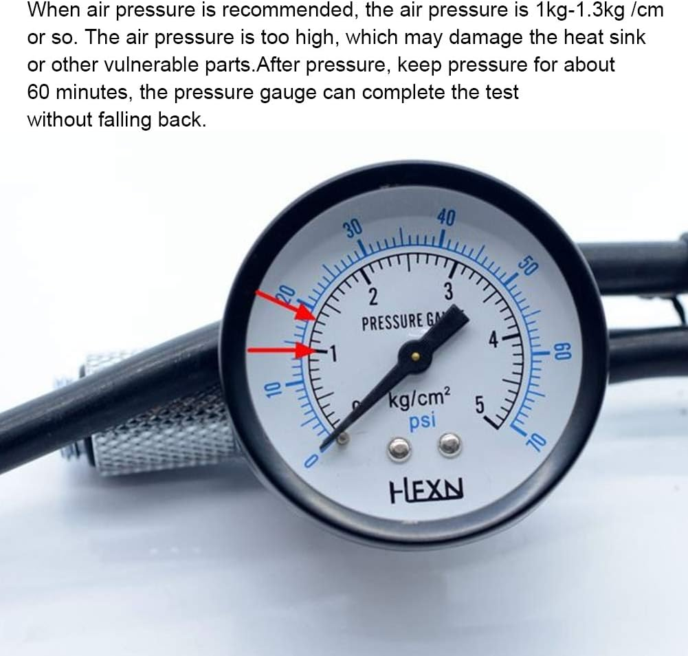 Vbestlife Double Barometer Test Computer Water Cooling System Water Leakage Tester Cooling System Air Pressure Indicator