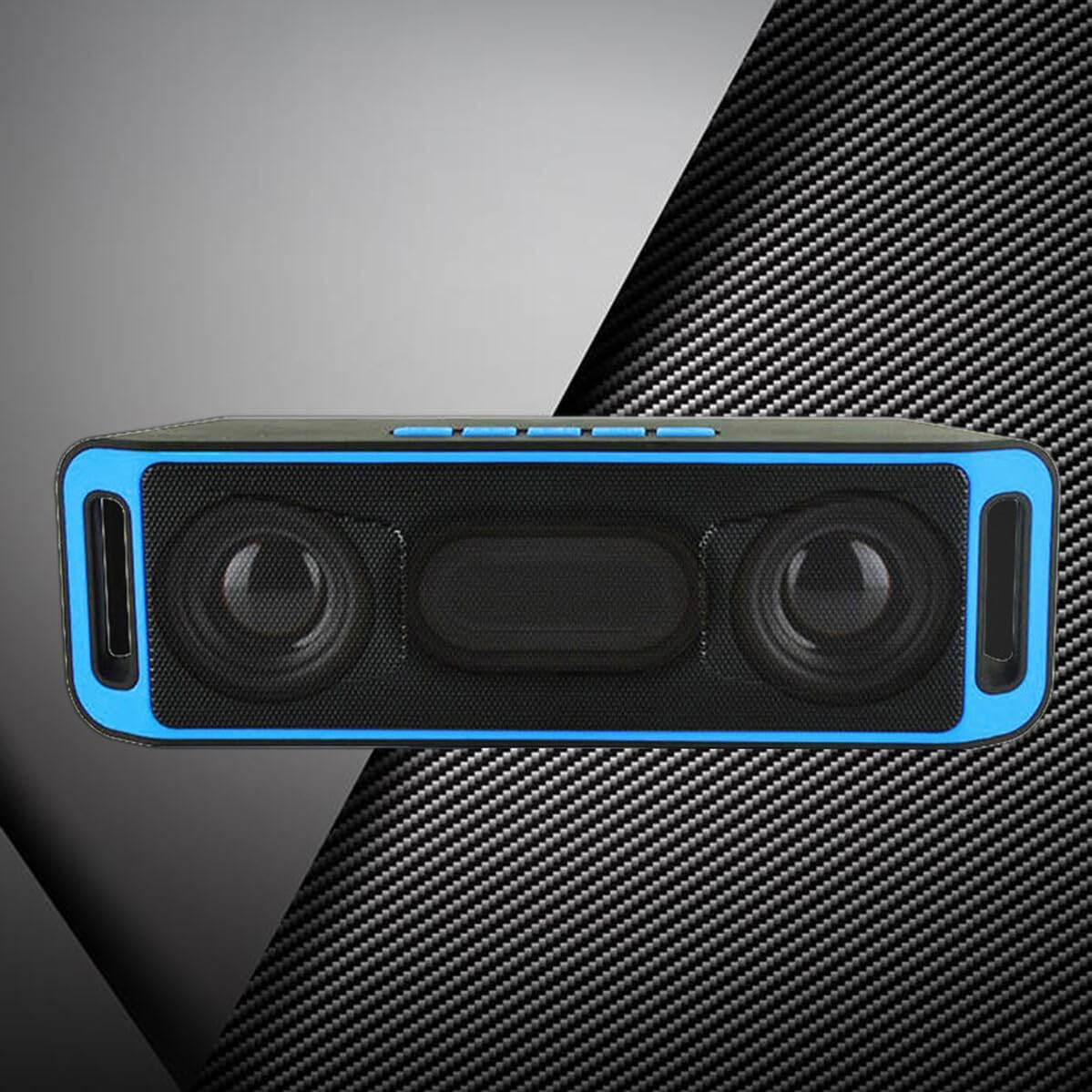 MUELODSIC Mini Portable Wireless 40 Speaker with Subwoofer USB Radio Stereo MP3 Player Compact Outdoor Speaker Blue DC50V Powered image number 6