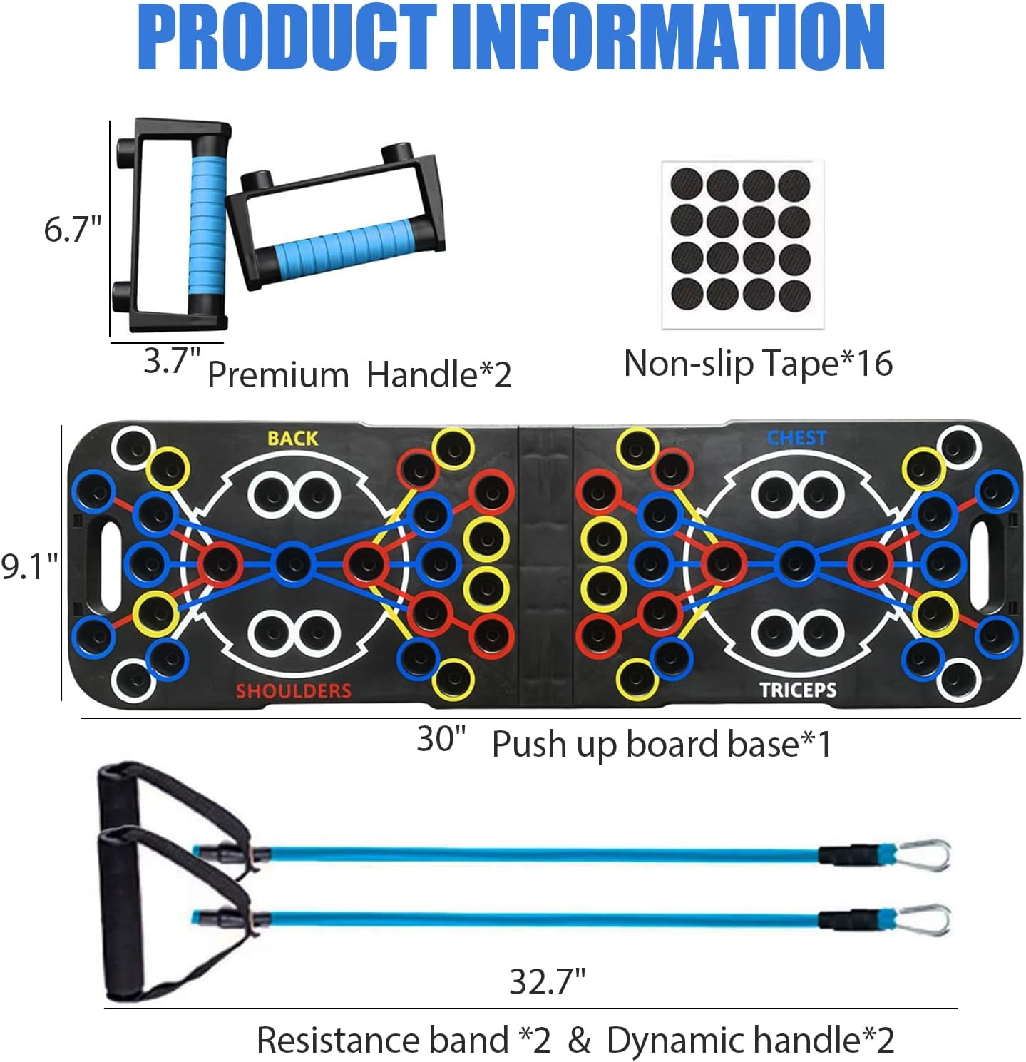 Push up Board- Multi-Function Foldable Push up Bar-Push up Stands Exercise Workout Fitness Equipment for Home Gym