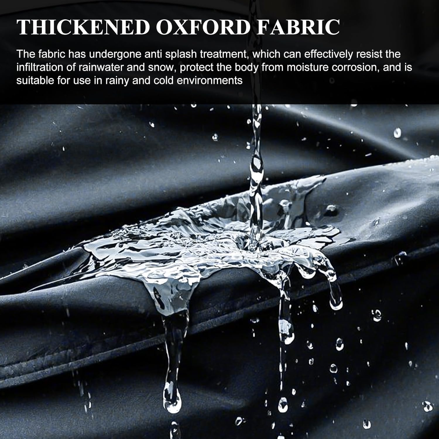 XYZCTEM All Season Black&Orange Waterproof Sun Motorcycle Coverfits up to 108 Harley Davisonhondasuzukikawasakiyamaha and More (XX Large) image number 5