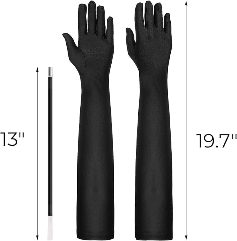 6 Pcs 1920S Flapper Accessories for Women, Roaring 20S Great Gatsby Accessories for Party, Flapper Costume Set Includes Headband, Necklace, Gloves, Earrings, Bracelet, Holder