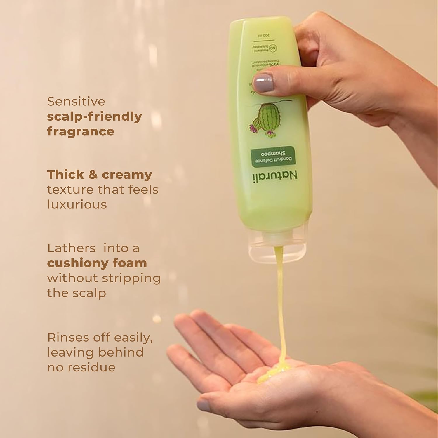 Naturali Australian Tea Tree Non-Drying Dandruff Defence Shampoo 200 Ml | Removes Dandruff from Source | Soothes Itching, Irritation | Strong & Smooth Hair | for Men & Women | No Sulphate No Paraben image number 4