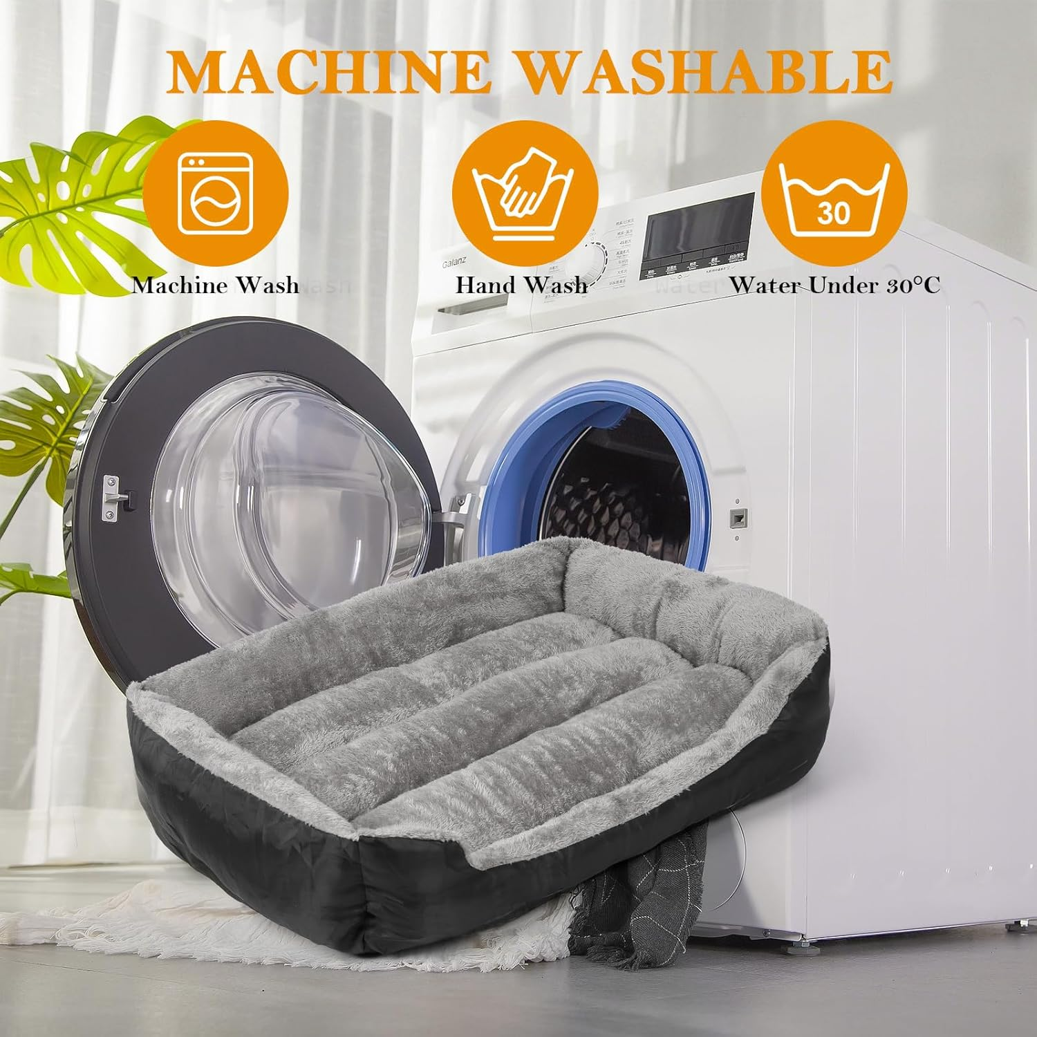 Dog Bed, Orthopedic Small Dog Bed with Sides, Washable Dog Beds for Small Dogs, Comfortable and Breathable Soft Cotton Small Dog Couch Pet Bed image number 1