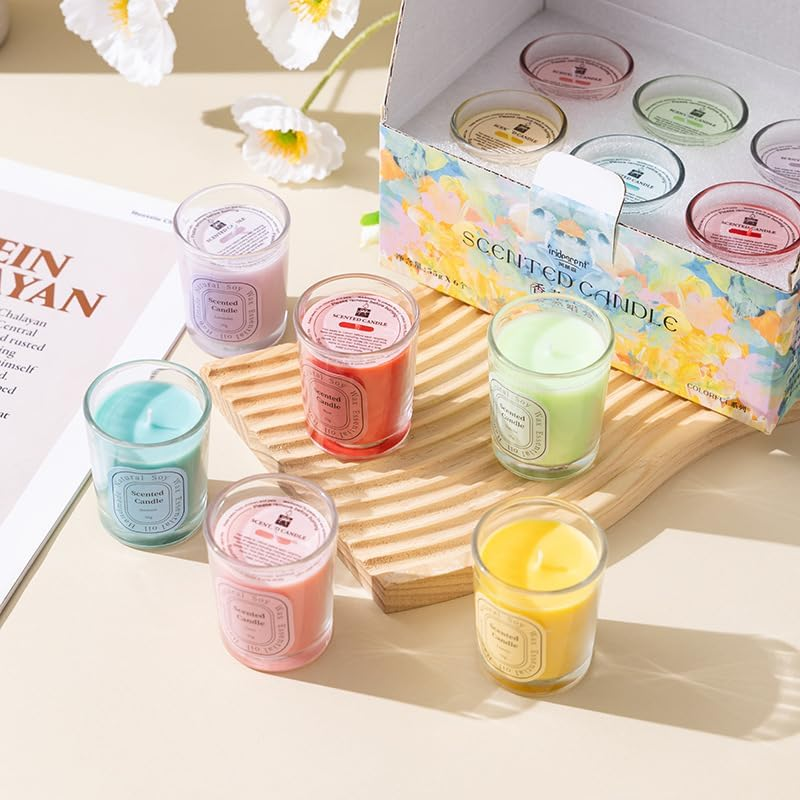 6 Packs Scented Candle Set, 55G Soy Votive Candle for Home Decoration, Candle Gifts for Christmas Thanksgiving and Anniversar image number 6