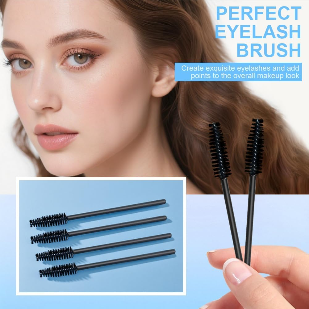 LOPHE Black Eyelash Brushes, Disposable, Pack of 120 Eyelash Brushes, Mascara, Wands, Bendable, Eyelash Brush Tube for Combing and Extending Eyelashes - Black 120Pcs image number 4