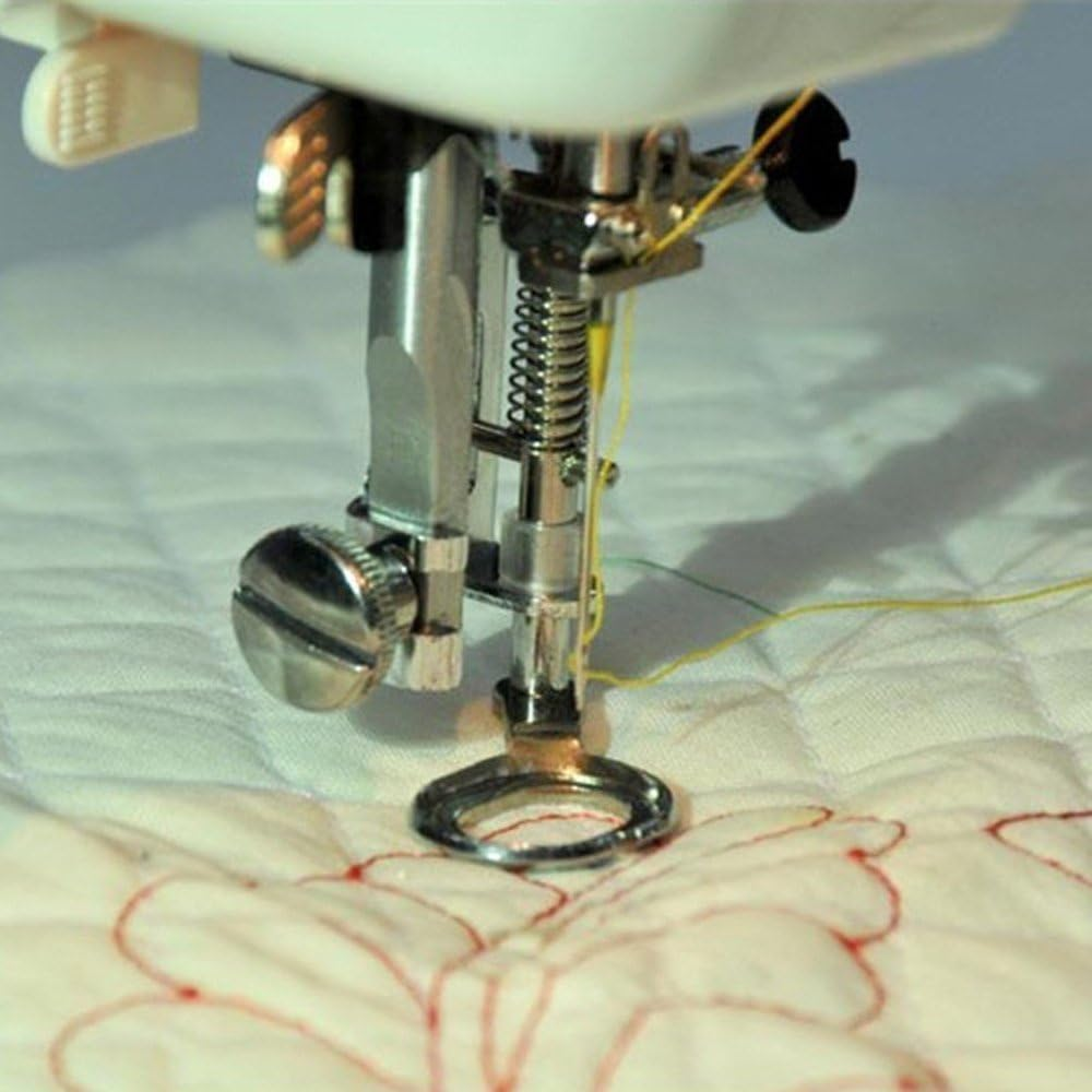 YEQIN Large Metal Darning/Free Motion Sewing Machine Presser Foot #4021L- Fits All Low Shank Singer, Brother, Babylock, Euro-Pro, Kenmore, Janome, Juki, White, New Home, Simplicity, Elna and More! image number 2