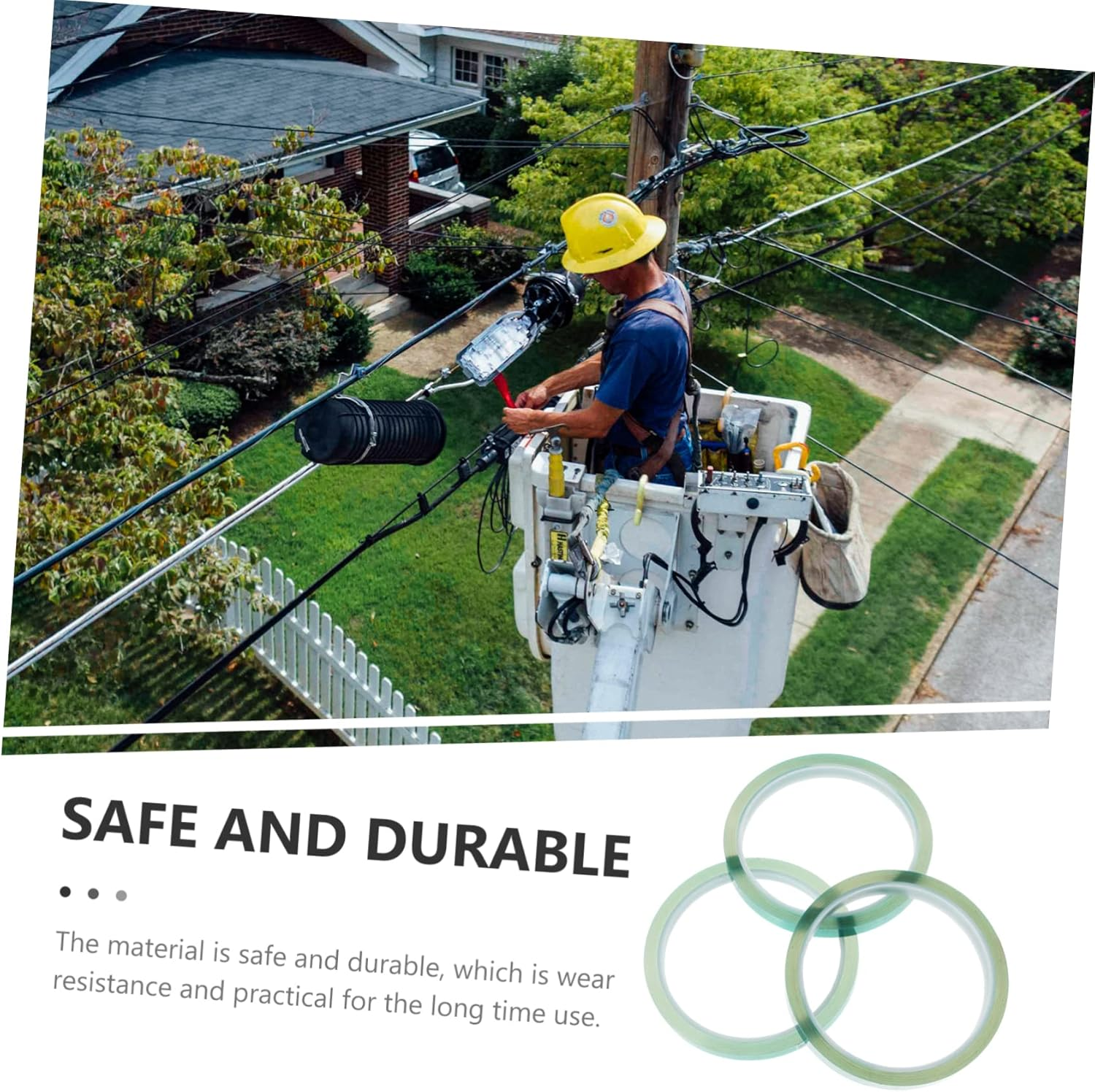 KICHOUSE 6Pcs High Temperature Adhesive Tapes Heat Resistant Insulated Silicone Protective Films for Spray Paint Masking Total Wear Resistant for Electronics and Packaging image number 1