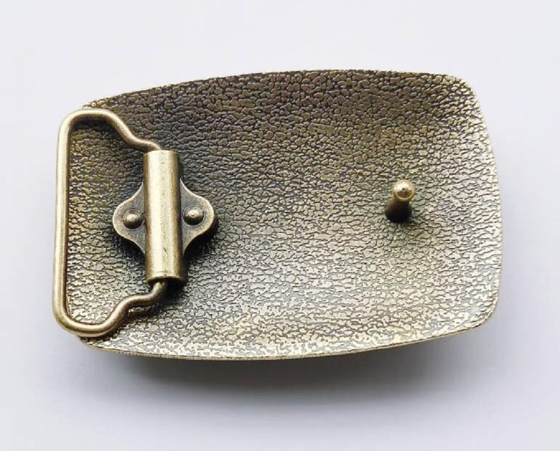 Eagle Belt Buckle for Men - Patriotic American Bald Eagle, Star Cross Rectangular Design, Soaring Western Cowboy Style - Best Man Wedding Gifts