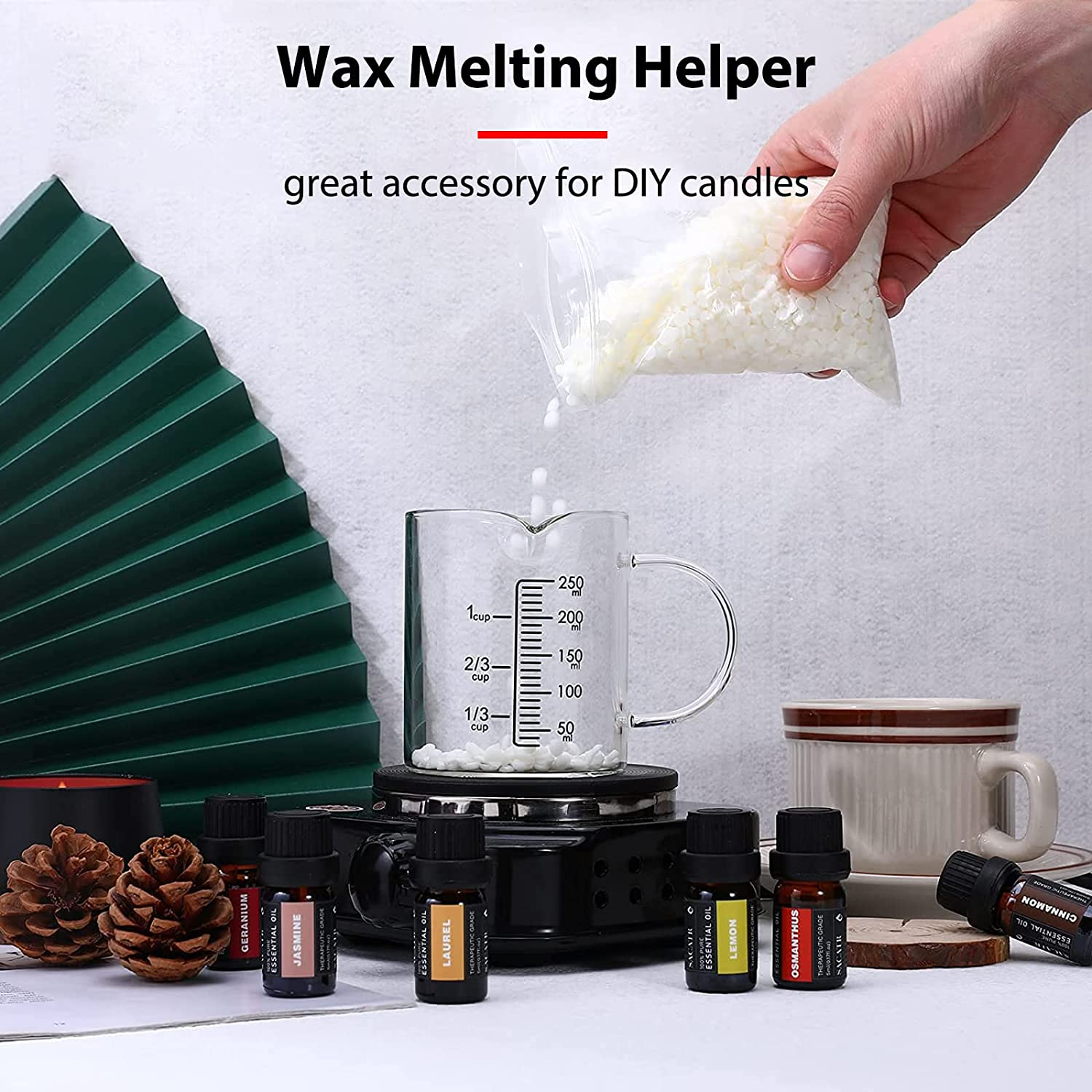 Multifunctional Electric Heating Plate for Melting Wax, Candle Making and More, Small Electric Stove 500W Portable Plate Multifunctional Home Coffee Tea Water Heater image number 2