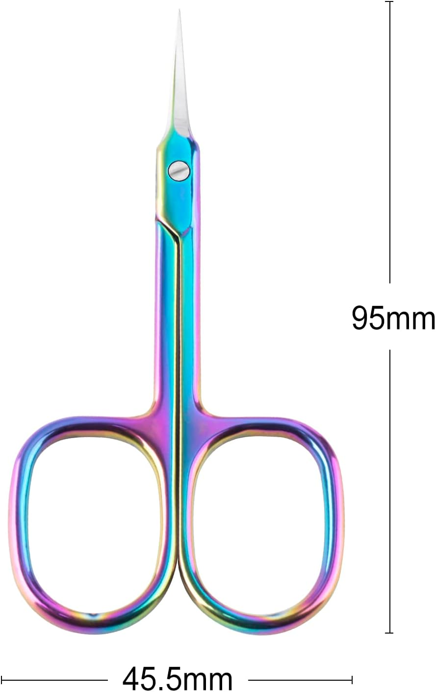 BNG Cuticle Scissors Professional Upgrated Curved Cuticle Nail Scissors for Women Men, Stainless Steel Cuticle Nipper Nails Remover Scissors, Pedicure Manicure Nail Art Tool (Purple) - Gold image number 4